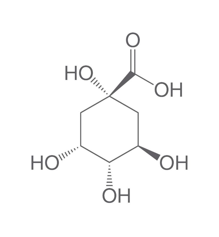 (-)-Quinic acid, ROTICHROM® CHR, 25 g, plastic - Luminix Health