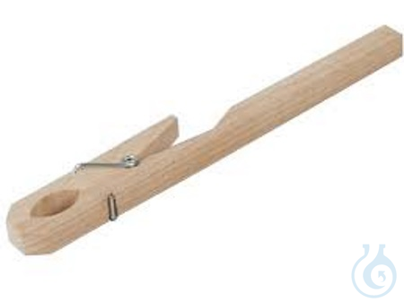 Test Tube Holder - 195 mm - Ø 11 to 20 mm - wood with spring - Luminix Health