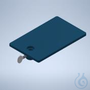 Image of Rectangular Stand Base with Heart Shaped Socket - 210 x 130 mm - powder coated - Luminix Health