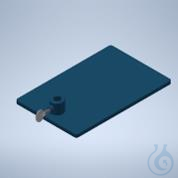 Image of Rectangular Stand Base with Heart Shaped Socket - 250 x 160 mm - powder coated - Luminix Health