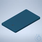 Image of Rectangular Stand Base with Thread M10 - 175 x 100 mm - powder coated - Luminix Health