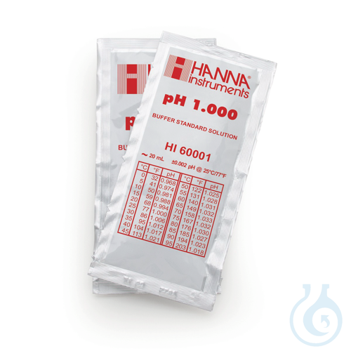 pH 1.000 Millesimal Calibration Buffer Sachets (25 x 20mL) - Luminix Health
