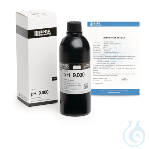 9.000 pH Value @ 25°C, (1) 500 mL bottle - Luminix Health