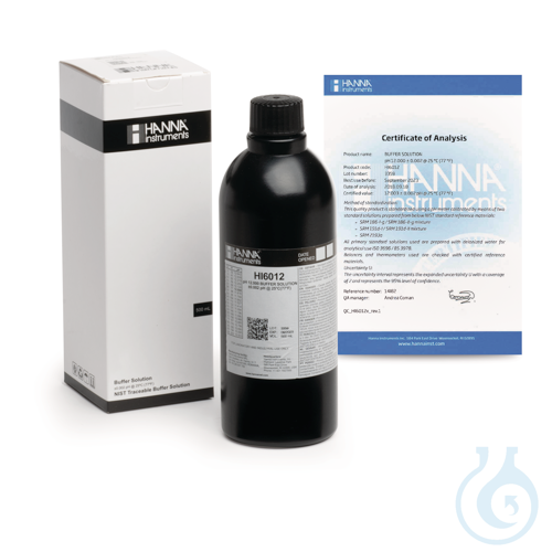 Image of 12.000 pH Value @ 25°C, (1) 500 mL bottle - Luminix Health