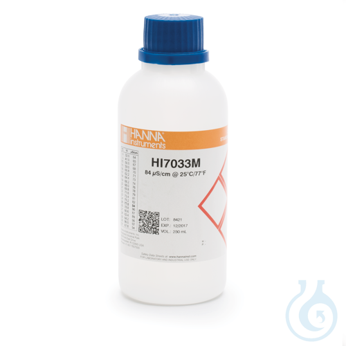 84 µS/cm @ 25°C Conductivity Standard Solution, 230 mL bottle - Luminix Health