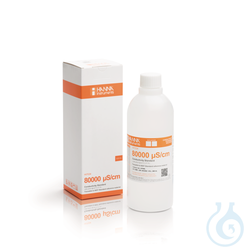 Image of 80000 µS/cm EC value @25°C, 500 mL bottle