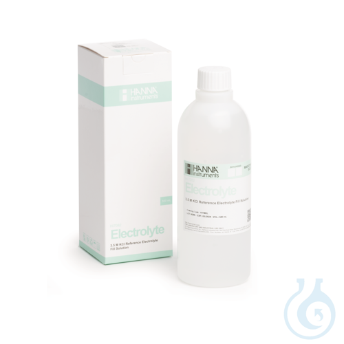 Image of 3.5M KCL electrolyte solution for double junction electrodes, 460 mL