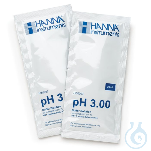 Image of pH 3.00 Technical Calibration Buffer Sachets (25 x 20mL) - Luminix Health