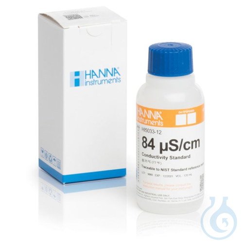 Image of 84 µS/cm EC value @25°C, 120 mL bottle