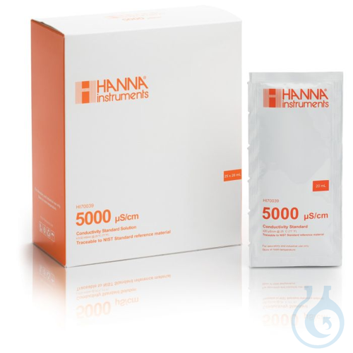 Image of 5000 µS/cm EC value @25°C, (25) 20 mL sachets