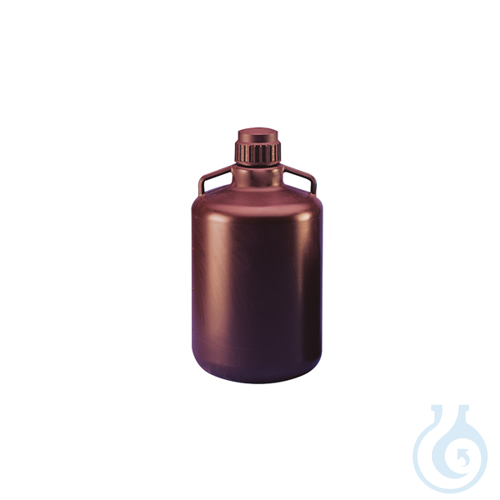 Image of Carboy with handles, HDPE, amber, 10 l - Luminix Health