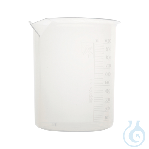 Image of Beaker, polypropylene, with raised graduations, 1000 ml, 6 pcs - Luminix Health