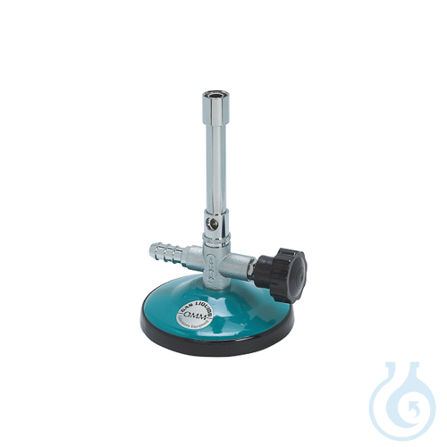 Bunsen burner with tap for natural gas, 1/4 male thread connection