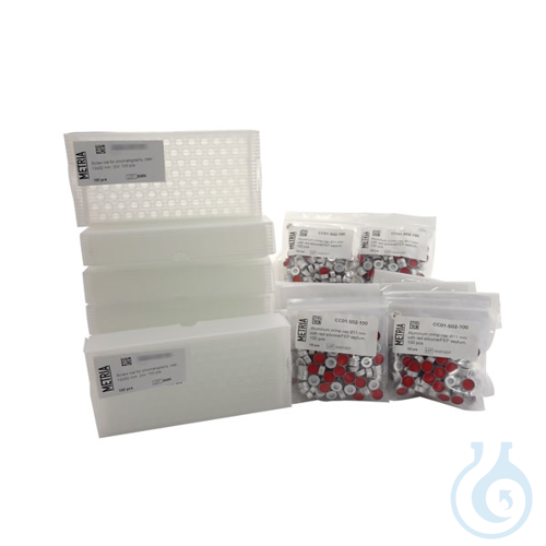 2 ml crimp vial, clear glass with aluminium crimp cap with Silicone/FEP septum, - Luminix Health