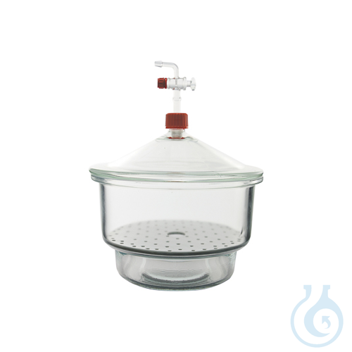 Vacuum type dessicator, glass stopcock and lid, 150 mm, Premium Line - Luminix Health