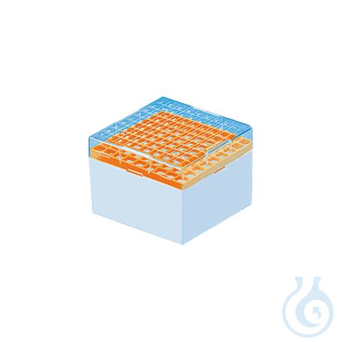 PC freezer box for 3-5 ml cryo tubes, orange - Luminix Health