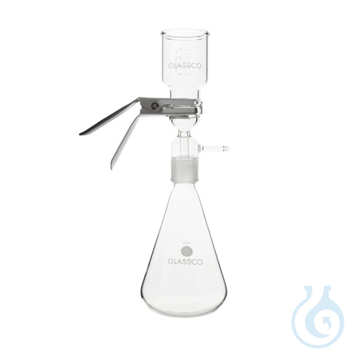Complete filter unit for 47 mm disc filters, GLASSCO, with 2000 ml flask