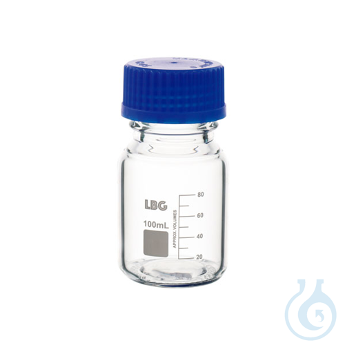 Laboratory bottle with ISO thread, graduated, borosilicate 3.3, 500 ml , 10 pcs