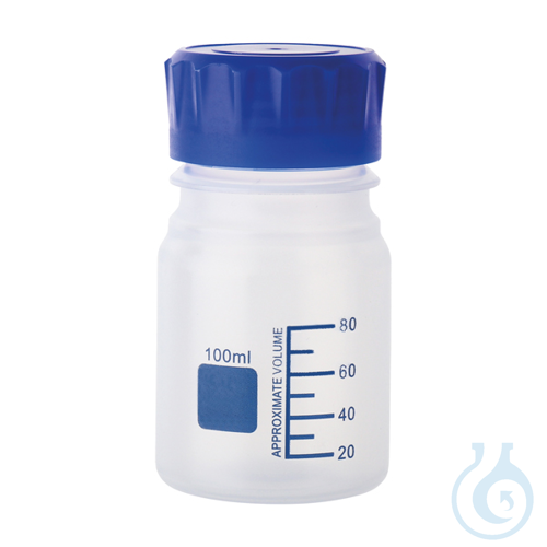 Graduated laboratory bottle with GL45 screw cap, PP, 500 ml, 4 pcs