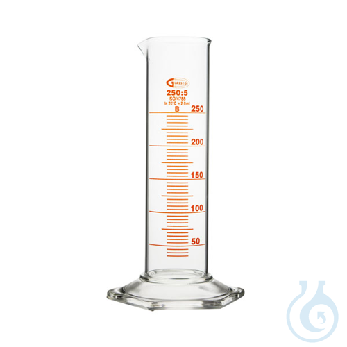 Image of Measuring cylinder hexagonal base, low form, class B, 1000 ml, 1 pc - Luminix Health