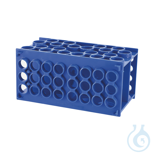 Image of Universal test multi rack, polypropylene, blue - Luminix Health