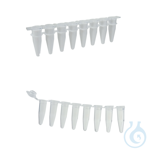 Image of PCR tube strips, with attached caps, 0,2 ml, 120 pcs - Luminix Health