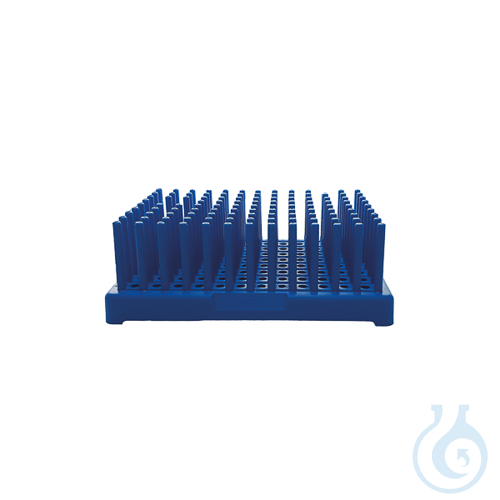 Test tube peg rack, PP, blue, tubes Ø13 mm, 2 pcs - Luminix Health