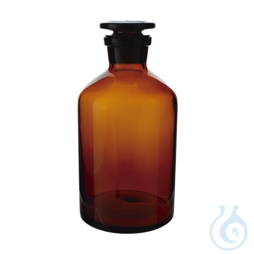 Reagent bottle with amber glass stopper, jointed, narrow neck, 250 ml, 12 pcs