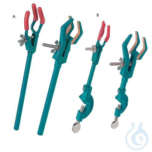 Three finger retort clamp, PVC lied, 10 - 25 mm, Premium Line - Luminix Health
