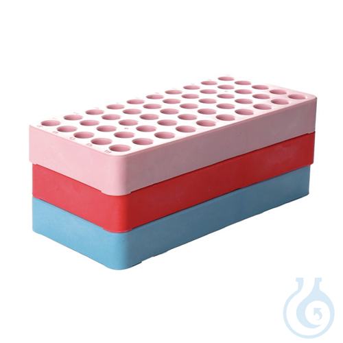 Image of PP rack for 50 cryotubes, red, 1 pc