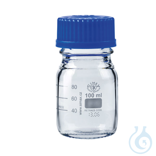 Laboratory bottle with ISO thread, graduated, borosilicate 3.3, 50 ml, 10 pcs - Luminix Health