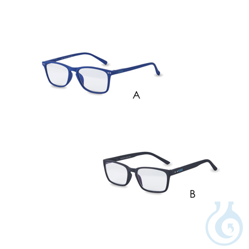 Image of Blue light filter glasses, blue frame - Luminix Health