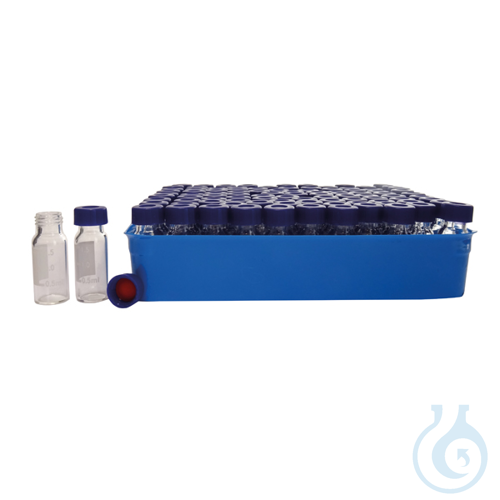 Image of UltraClean vial+cap amber, pre-slit silicone/PTFE, 100 pcs - Luminix Health