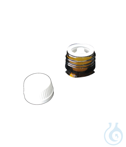 Image of Dropper screw cap PP28 with security seal, white, 20 pcs - Luminix Health