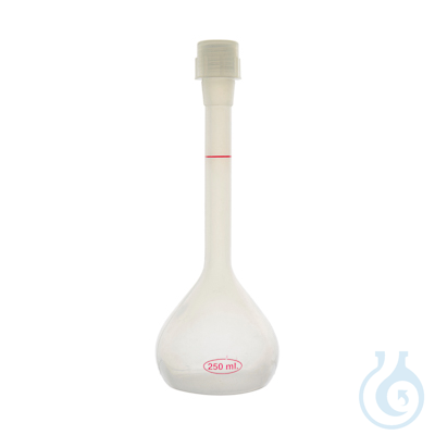 Image of Volumetric flask with screw cap stopper, 500 ml, polypropylene, 3 pcs - Luminix Health