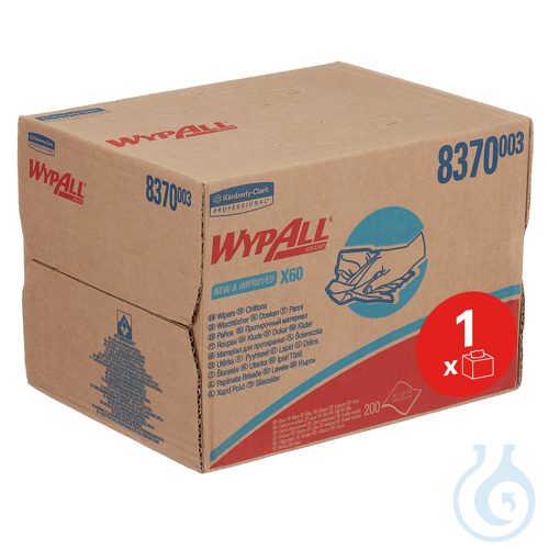 WypAll® X60 Genral Clean - BRAG™ Box / Blau Lagen: 1 Größe: 41,80 cm x 28,30 cm