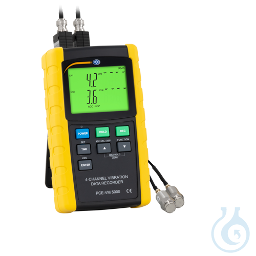 Image of Vibration Datalogger PCE-VM 5000 incl. 2x probe VB-83 - Luminix Health