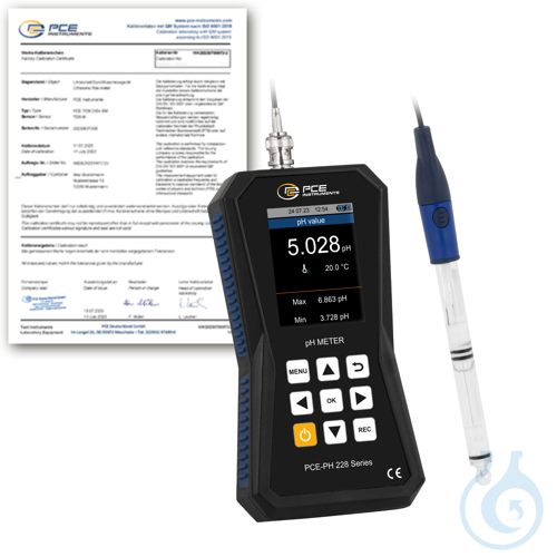 Image of pH-Meter PCE-PH 228LAB-HTE-ICA - Luminix Health