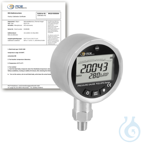 Image of Digital Pressure Meter PCE-DPG 3-ICA - Luminix Health