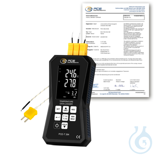 4 Channel Thermometer with Datalogger PCE-T 394-ICA - Luminix Health
