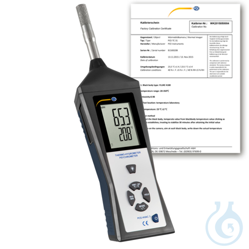Image of Thermo-Hygrometer Psychrometer PCE-HVAC 3S-ICA - Luminix Health