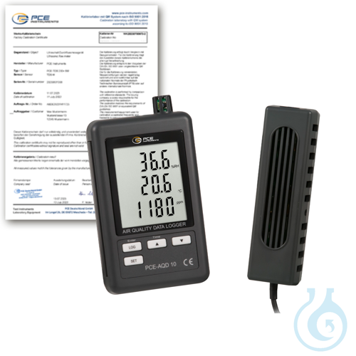 CO2 / Humidity / Temperature Datalogger PCE-AQD 10-ICA - Luminix Health