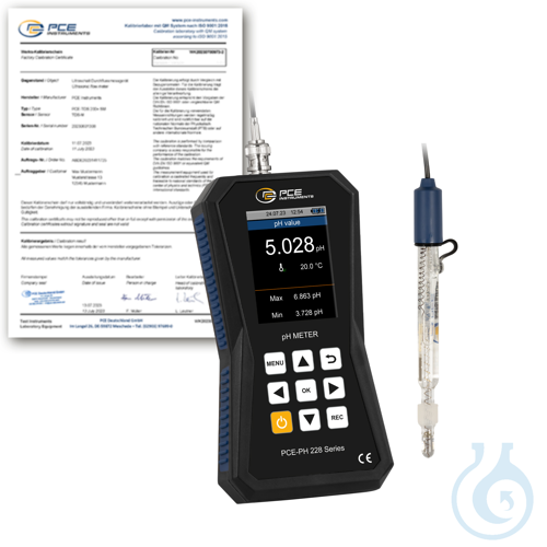 Image of pH-Meter PCE-PH 228LAB-LC-ICA - Luminix Health
