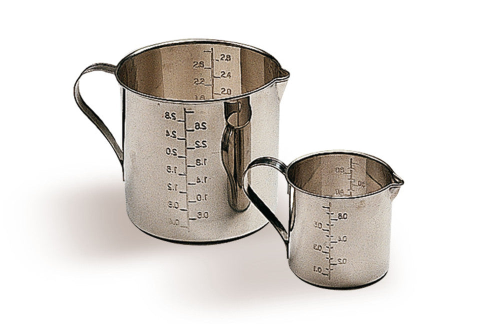 Rotilabo®-measuring beaker, stainless steel 18/10, cylindric, 1.3 l, 1 unit(s) - Luminix Health