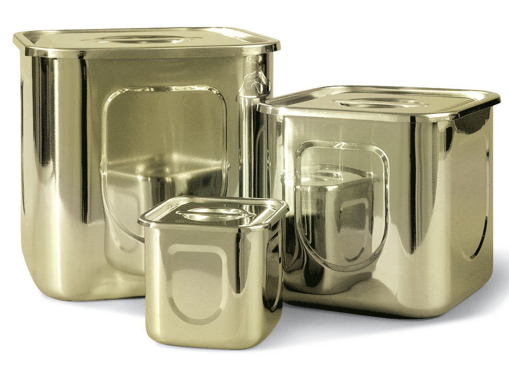 Rotilabo®-storage container, stainless steel, 0.46 l, 80x80x80 mm, 1 unit(s) - Luminix Health