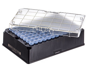 CRYO.S biobank tubes, 600µL, 2D codes, rack with 96