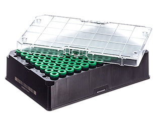 CRYO.S biobank tubes, 600µL, 2D codes, rack with 96