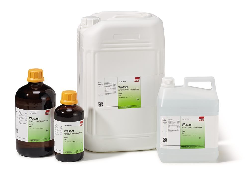 Water, ROTISOLV® HPLC Gradient Grade, 1 l, glass - Luminix Health