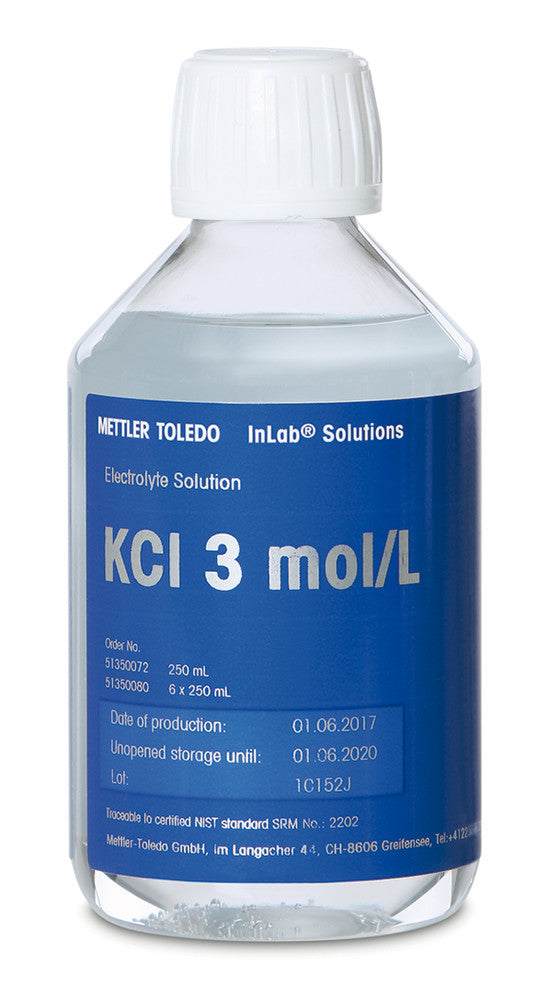 Electrolytes, KCl 3 mol/l saturated with AgCl, 250 ml - Luminix Health