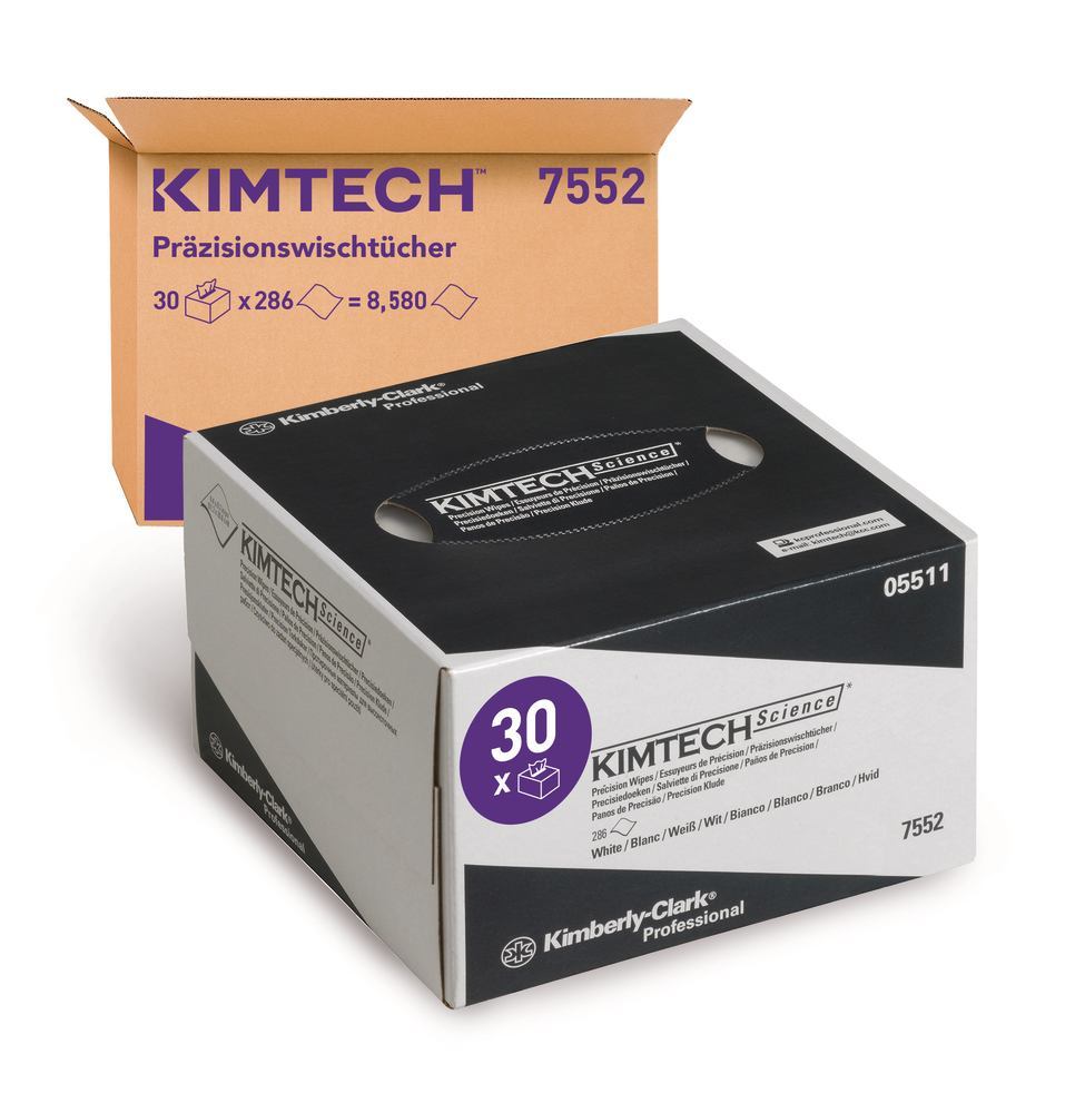 KIMTECH® Science prec. tissues, 1-ply, white, cellulose, 213x114 mm, 286 p/box - Luminix Health